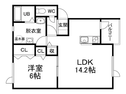 ハウスオブローズ11(1LDK/1階)の間取り写真