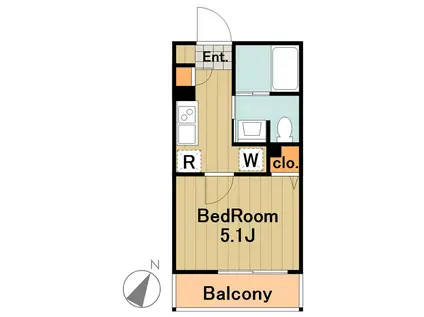 フルセイル大塚Ⅰ(1K/2階)の間取り写真