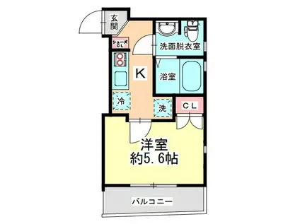 SOLEIL ソレイユ(1K/1階)の間取り写真