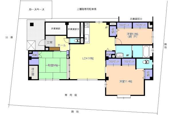 ソルビオス所沢(2SLDK/1階)の間取り写真