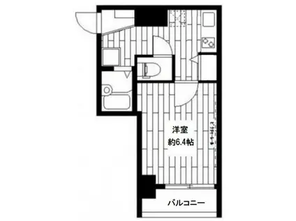 ステージファースト慶應三田(1K/6階)の間取り写真