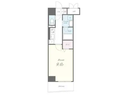 ケイ・ヴィラージュ(1K/3階)の間取り写真