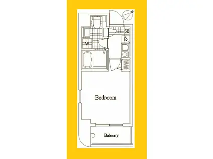 グリフィン新横浜・弐番館(1K/4階)の間取り写真