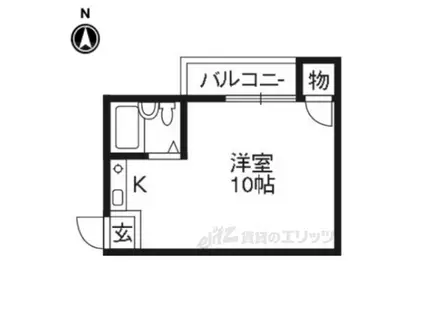 グレースフリー上野(ワンルーム/1階)の間取り写真