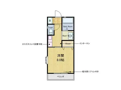 ハイム船橋B棟(1K/3階)の間取り写真