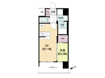 セレニテ難波ミラク壱番館(1DK/3階)の間取り写真