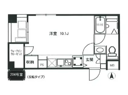 フレッグ渋谷(ワンルーム/2階)の間取り写真