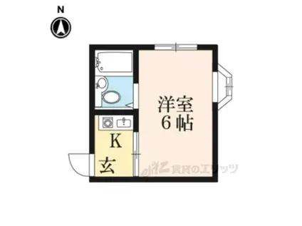 エスティライフあやめ池(1K/3階)の間取り写真