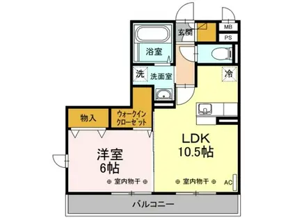 GRAND CHARIOT グランシャリオ(1LDK/1階)の間取り写真