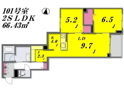 GRAN ZELKOVAグラン ゼルコヴァ(2SLDK/1階)の間取り写真