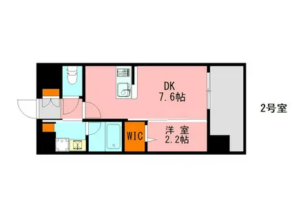 LANDIC O3152(1DK/10階)の間取り写真