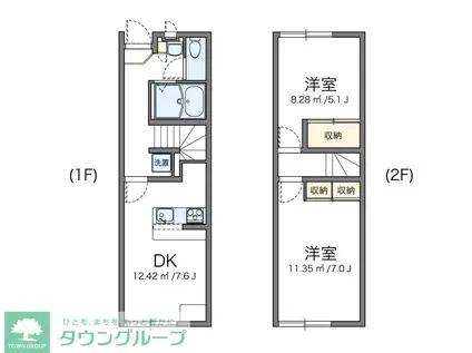 レオパレスピアチェーレ(2DK/1階)の間取り写真