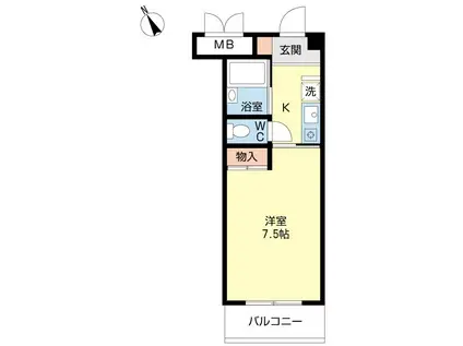 ハイムミニヨン(1K/4階)の間取り写真