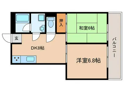 山治ハイツ(2DK/3階)の間取り写真