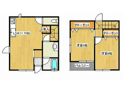 TAGAI(2LDK/1階)の間取り写真