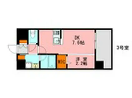 LANDIC 03152(1DK/8階)の間取り写真