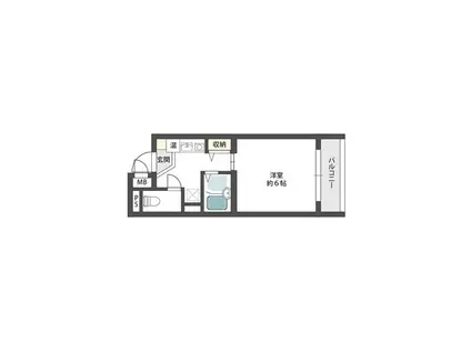 コムズハウス千里中央I(1K/2階)の間取り写真