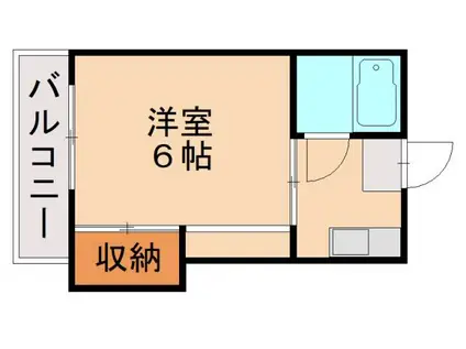 コーポコスモ(1K/3階)の間取り写真