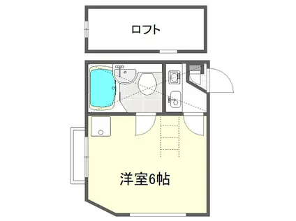 コンフォーレ鵜の木(1K/1階)の間取り写真