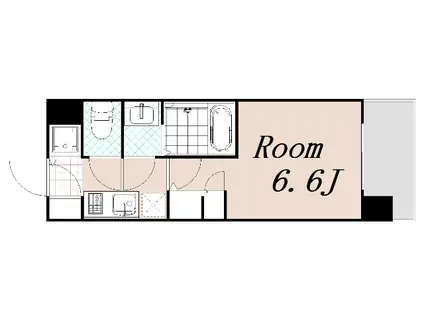 スワンズ谷町セントシティ(1K/7階)の間取り写真