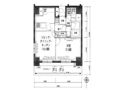 アイル イムーブル錦糸町(1LDK/6階)の間取り写真