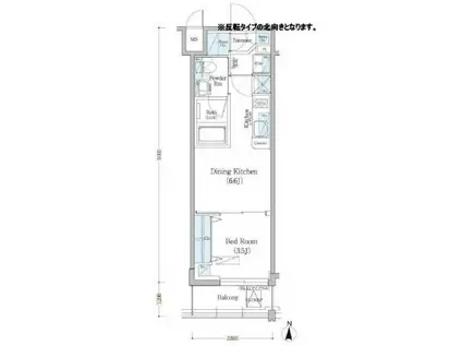 アーバネックス深川住吉(1DK/9階)の間取り写真