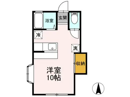 パークヴィラ(ワンルーム/1階)の間取り写真