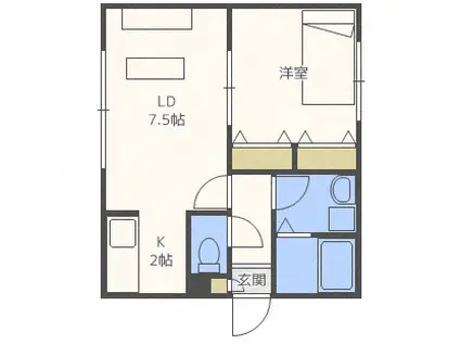 EXCEED(1LDK/3階)の間取り写真