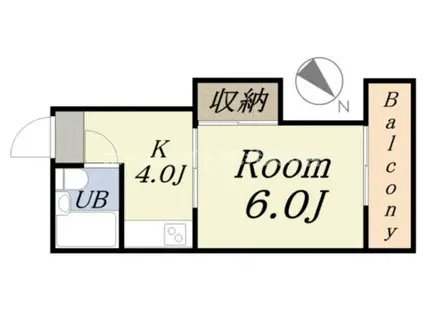 ひかりハイツ(1K/8階)の間取り写真