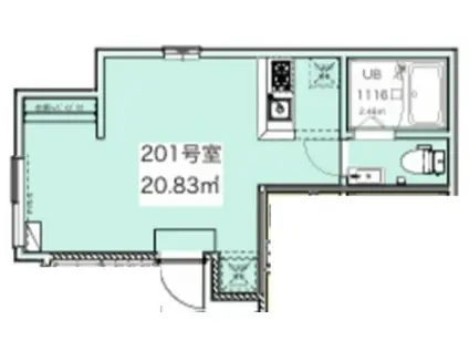 成増3丁目アパート(1DK/2階)の間取り写真