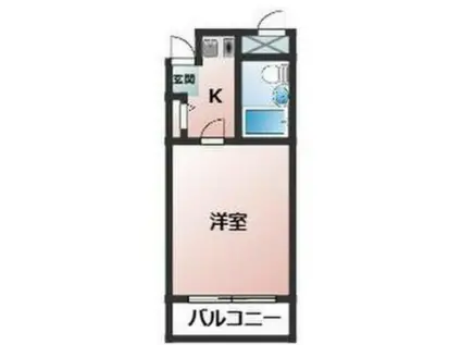 湯川マンション津久野(1K/3階)の間取り写真