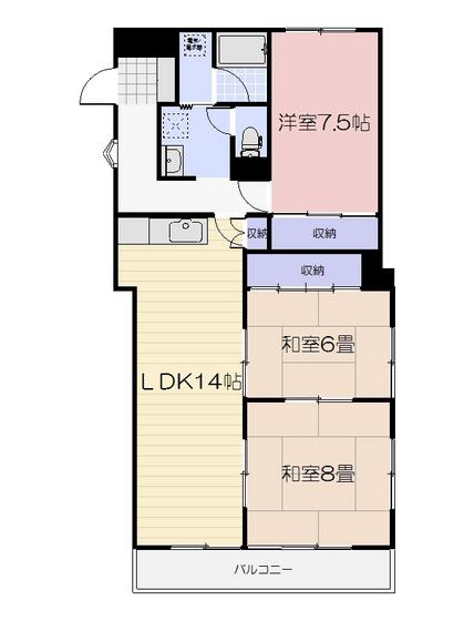 プレジデント後楽園(3LDK/6階)の間取り写真