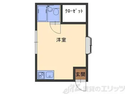 WINGII(ワンルーム/2階)の間取り写真