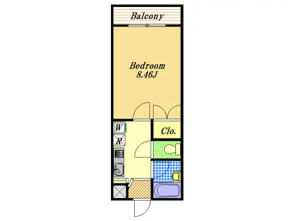 クレオ舞浜Ⅱ(1K/3階)の間取り写真