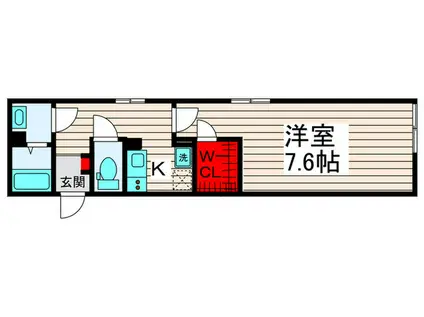 イクシオ トウカイ(1K/1階)の間取り写真