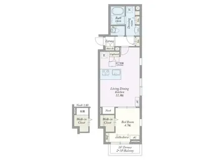 MY STYLE VINTAGE 世田谷弦巻(1LDK/3階)の間取り写真