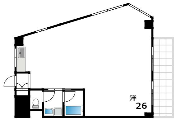 ステラ田中町(ワンルーム/4階)の間取り写真