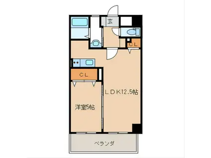 アヴァンセ陣原駅前(1LDK/3階)の間取り写真