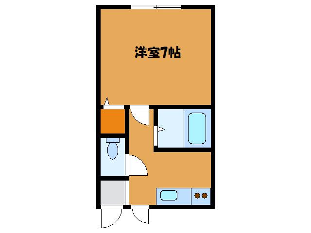 シティコート八幡(1K/1階)の間取り写真