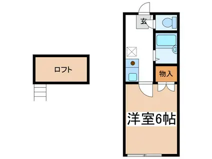 松本第11レジデンス(1K/2階)の間取り写真