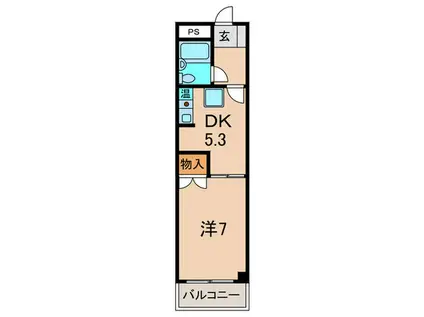 西網マンションパート3(1DK/4階)の間取り写真