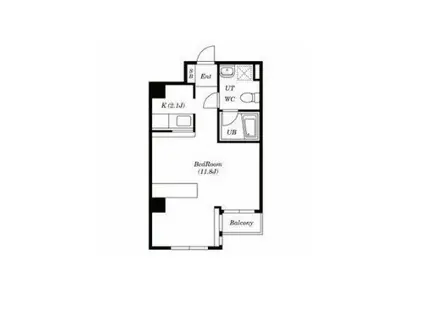 エイシャント元町(ワンルーム/6階)の間取り写真