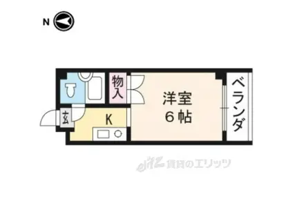 センチュリーハイツコスモ(1K/4階)の間取り写真