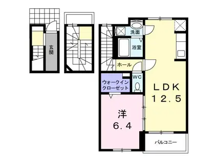 ラフレシール桜(1LDK/3階)の間取り写真