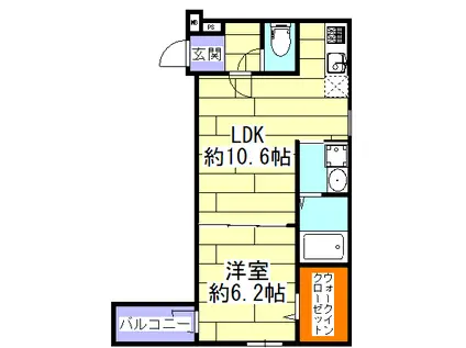 フジパレス服部天神II番館(1LDK/3階)の間取り写真