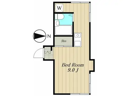 リヨン代沢(ワンルーム/2階)の間取り写真