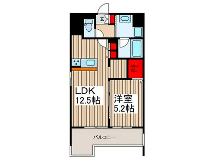グランエスポワール(1LDK/4階)の間取り写真