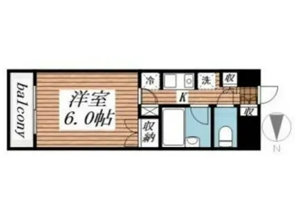 メゾン・ド・ラルジュ(1K/2階)の間取り写真