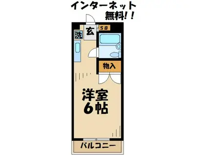 JKビル ジェイケイビル(1K/3階)の間取り写真