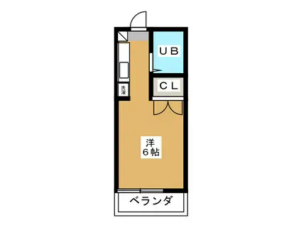 ロワール学園東町(ワンルーム/1階)の間取り写真